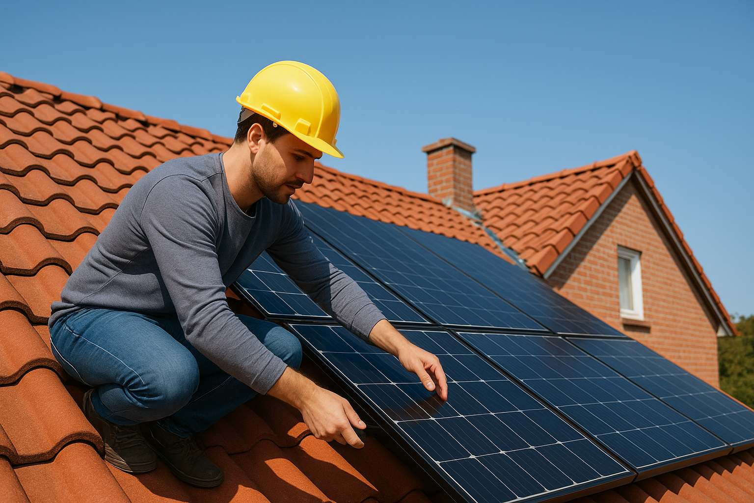 Casa ecológica - energia solar - painéis solares - construção civil