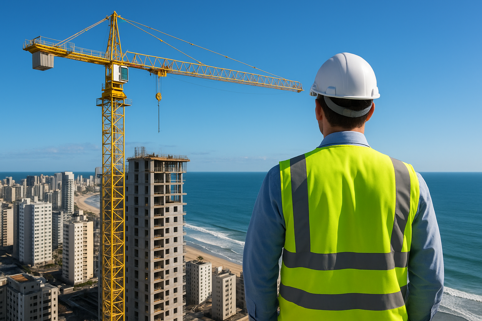 A engenheira da FG Empreendimentos, Sabine Bevian, realizou uma palestra sobre os desafios dos projetos de obras de altos edifícios na Feicon e destacou a construção da One Tower, que será lançada em 2022