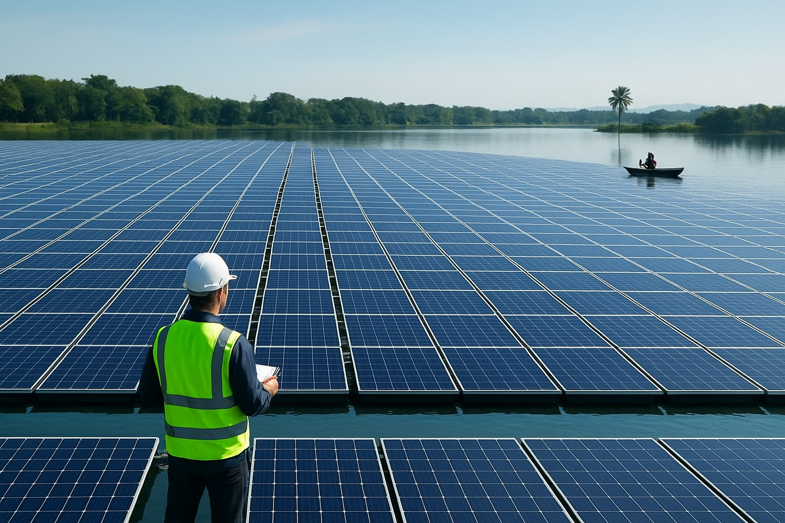 A revolução energética da China: lagos transformados em gigantescas usinas de painéis solares