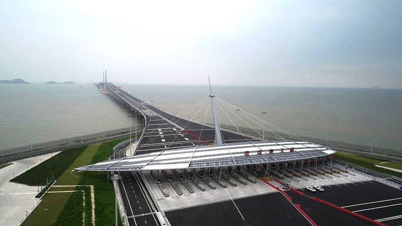 Megaprojeto da Ponte que atravessa o oceano, une Hong Kong e Macau, com 55 quilômetros de extensão