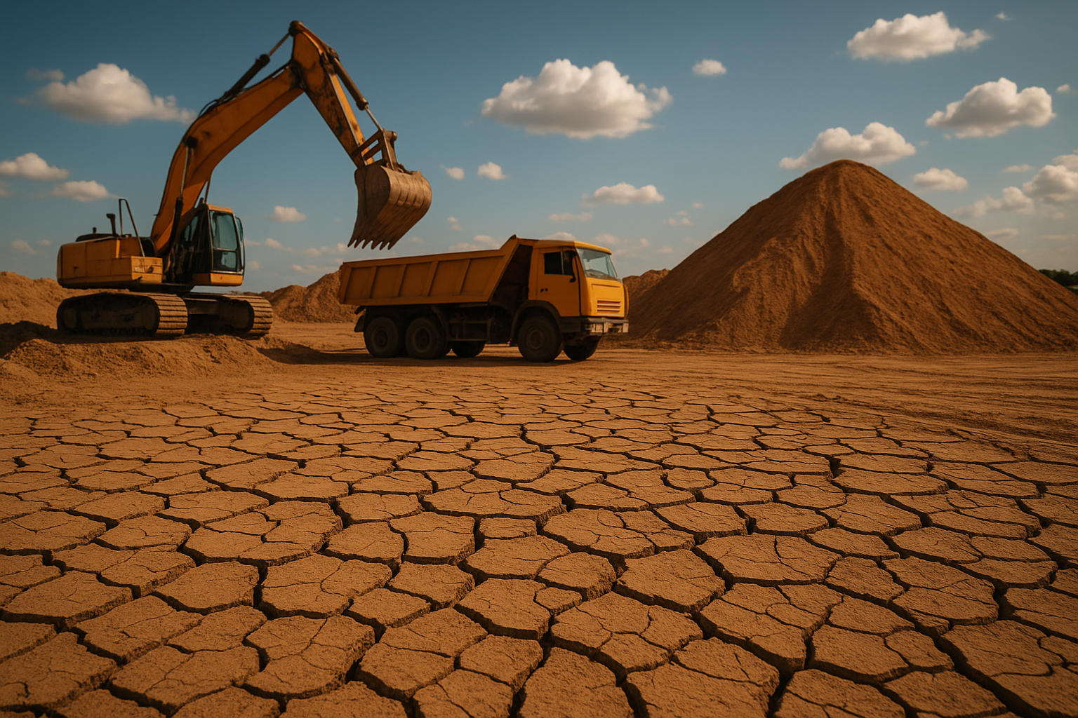 Construção enfrenta escassez global de areia